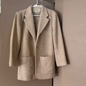 Eddie Bauer Beige Wool Blazer S Oversized